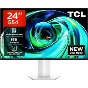 TCL Monitor 24G54 Mini-LED da 24, risoluzione Full HD, 100 Hz, pannello VA, 450 nit, display VESA HDR 400, ampia gamma di colori, certificazione TÜV Rheinland Flicker-Free e Low Blue Light