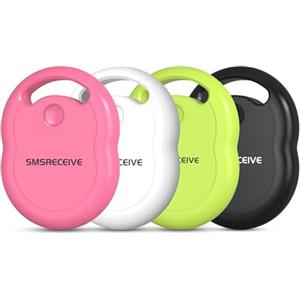 CHZHVAN Smart Air Tracker Tag,Localizzatore Compatibile con Apple Dov'è (Solo iOS),Bluetooth Trova oggetti per Chiavi,Bagagli,Portafogli,Borse,Zaini,Batteria Sostituibile,Pacchetto da 4