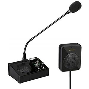 Retekess TW106 Altoparlante da Finestra, Contro Citofono Sistema, Nessuna Interferenza di Rumore, Interfono a Finestra a 2 Vie per Immigration Checkpoints, Studio Medico, Clinica, Banca