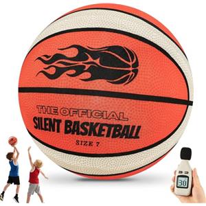 LumenVela Silent Basketball, Pallone da Basket Silenzioso Taglia 7, Palla da Basket per Allenamento Indoor Outdoor con Fodera di Tessuto e Anti-crumbo, Regali Adatti a Bambini e Adulti