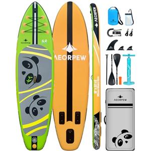 AEORPEW Tavola gonfiabile per stand up paddle, 3 m di larghezza, 83,8 cm di larghezza, con tutti gli accessori per tavola da SUP, include pagaia aggiuntiva, zaino grande capacità per adulti e ragazzi