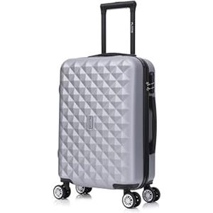 CELIMS - Bagaglio a Mano | Piccolo bagaglio da cabina | Valigia leggera | Bagaglio da cabina | 55 x 36 x 20 cm | Grigio