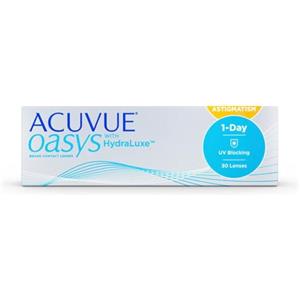 ACUVUE OASYS 1-Day per astigmatismo; Lenti a contatto giornaliere; visione chiara e stabile per tutto il giorno,comfort elevato;+2.00 diottrie; Cilindro -0.75 ; Asse 110 ; BC 8.5; DIA 14.30; 30 lenti
