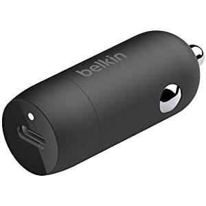 Belkin BoostCharge Caricabatteria da auto rapido da 30 W, design compatto con porta USB-C PD, caricatore auto USB C, compatibilità universale per iPhone 16, 15, 14, Galaxy S24, S23, Note, iPad, Pixel