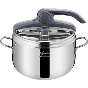 Lagostina Irradial Control Pentola A Pressione 5 L In Acciaio Inox 18/10 Ø 22 Cm, Pentola Induzione E Gas, Coperchio Con Apertura Facilitata, Fondo Irradial Plus Triplo Strato