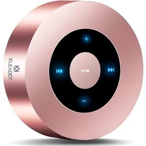 Xleader Mini Cassa Bluetooth (Scatola Regalo Imballata) Piccolo Portatile, Touch Design, supporto Ingresso Aux, Micro SD, 5W Suono Chiaro&Bassi Ricco, 15h Tempo di Gioco, per iPhone, Ufficio, Rosa