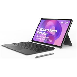 Lenovo Idea Tab Pro - Tablet Touch, IA integrata 12.7'' 3K, 144Hz (MediaTek Dimensity 8300, 8 core, RAM 8 GB, UFS 4.0 256 GB, Android 14, Wifi6E + Bluetooth) Tab Pen Plus + Tastiera - Grigio