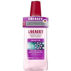 Lacalut Lacalut Collutorio Antibatterico Micellare Sensitive - Colluttorio Gengive Infiammate e Denti Sensibili 500 ml - Azione Delicata che Rimuove la Placca per un Igiene Dentale e Orale Completa