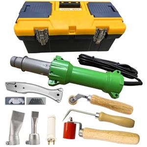 Seababyhouse Professionale 1600W Luce LED Termica Pistola di Saldatura Saldatore di Plastica Saldatore Aria Calda, con Vari Ugelli di Saldatura, Ugello di Saldatura Sonda Tester Guarnizione, UE Design Brevetto