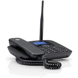 Motorola Voice - FW410L Telefono fisso wireless 4G, HotSpot Wi-Fi, Scheda SIM, Batteria di riserva, Vivavoce, GSM Quad Band, Trasferimento di chiamata