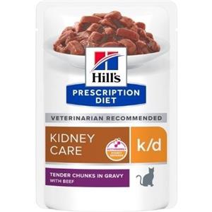Hill's Prescription Diet k/d Alimento Umido per Gatti con Manzo - Supporto Renale - 85 g