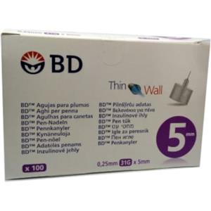 CORMAN SpA Ago per Penna da Insulina Thinwall BD Gauge 31 5 mm - Confezione da 100 Pezzi