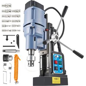 ZELCAN 1950W Trapano Magnetico con 11 Punte 13900N 650 rpm Trapano a Colonna Magnetico a Diametro di 50mm con Controllo Reversibile e Continuo per Superfici Metalliche