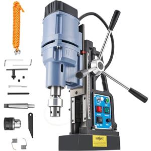 ZELCAN 1950W Trapano Magnetico 13900N 650 rpm Trapano a Colonna Magnetico a Diametro di 50mm con Controllo Reversibile e Continuo per Superfici Metalliche