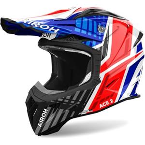 AIROH CASCO OFFROAD AVIATOR ACE 2 PROUD BLUE/RED GLOSS XS