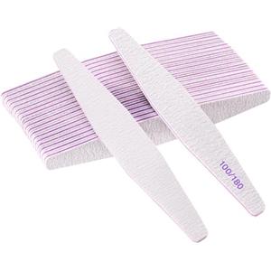 Carehabi 20 lime per unghie, lima per unghie professionale a doppio lato, riutilizzabile 100/180 grit per saloni di manicure, fai da te per nail art