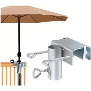 tintoke Ombrelloni Morsetto,12 * 16cm Supporto per ombrellone per Balcone e terrazza,Supporto per ombrellone da Balcon,Clip per Ombrelloni da Esterno,Adatto per Giardini, terrazze, ringhiere, ECC.
