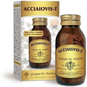 Dr. Giorgini ACCIAIOVIS-T - Integratore di Ferro in Pastiglie da 500 mg con Vitamina C e Vitamine del Gruppo B
