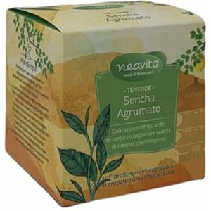 Neavita Sencha Agrumato - Tè Verde con Limone e Lemongrass, 15 Filtroscrigno