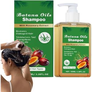 Aufquwk Shampoo All'olio Di Batanas, 3 fl oz Tonicos Per Capelli All'olio Di Rosmarino E Batanas, Shampoo E Balsamo Per La Crescita Dei Capelli Botana Naturale, Balsamo Alle Erbe Anticaduta, Per Donne Uomini