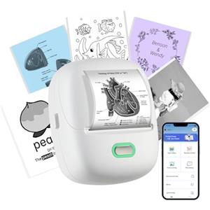 ORGSTA S002 Etichettatrice Bluetooth Portatile Mini Stampante Autoadesive | 2000 mAh Termica Portatile Stampa Printer per Casa Ufficio, Scuola, Giocattolo Regalo Compleanno Personalizzate Lable Maker