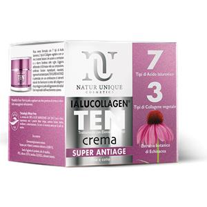 Natur Unique Ialucollagen Ten Crema Super Antiage 50 ml - Viso e Collo con Ialucollagen ed Estratti Botanici