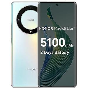 HONOR Magic 5 Lite - Telefoni portatili sbloccati senza SIM e sbloccati, smartphone 5G, 8 GB + 256 GB, schermo AMOLED curvo da 6,7 pollici, fotocamera posteriore tripla 64 MP, batteria 5100 mAh,