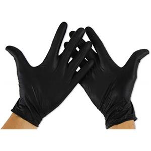 KMINA Guanti Nitrile Monouso, Neri, Senza Polvere, Senza Latex (100, M)