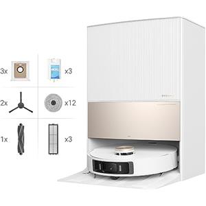 dreame Robot aspirapolvere L20 ultra completo con mocio, robot aspirapolvere 7000Pa con tecnologia MopExtend, prevenzione degli ostacoli AI, lavaggio automatico del mocio, asciugatura ad aria