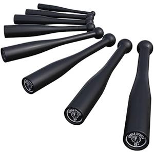 Gorilla Sports® Clubbell - 2/4 / 6/8 / 10/12 / 15/20 kg Peso, Singolo o Set, in Acciaio, Nero - Mazza da Allenamento, Macebell, Steel Power Clubs, Bell Club, Clave