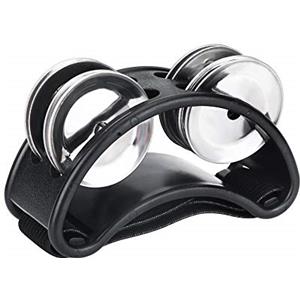 Dilwe Tamburello da Piede,Tamburello Foot Tambourine Shaker da piede in 3 Colori con Punte in Acciaio per Strumento di Btteria