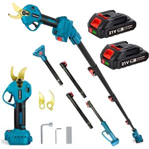 panthem Forbici Elettriche da Potatura a Batteria 45 mm con Asta Telescopica da 2 Metri, Cesoie Elettriche da Potatura, Cesoie a batteria, Forbici da Potatura per Giardinaggio, Alberi da Frutto