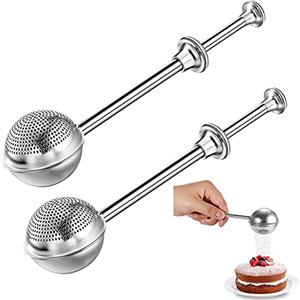 Zengfort Agitatore per zucchero per dolci, Acciaio inossidabile Farina di zucchero Spezie Cannella Cioccolato in polvere Shaker Dispenser per spolverino Setacci, Filtro per tè