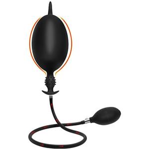 Future of your pleasure Sensual FOPS Plug Anale Gonfiabile per Uomo Donna 25-34cm Divaricatore Anale XL Silicone Nero Sex Toy per Stimolazione Profonda Regolabile D22-12