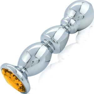 Future of your pleasure Sensual FOPS Plug Anale in Acciaio Inox con Base Gioiello Diamante 14x3,5 cm Divaricatore Anale per Uomo Donna Sex Toy BDSM per Piacere Intenso A67