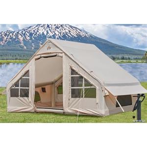 SHANQUAN Tenda gonfiabile con pompa, per 4-6 persone, tenda da campeggio facile da installare, impermeabile 4 stagioni, impermeabile e antivento