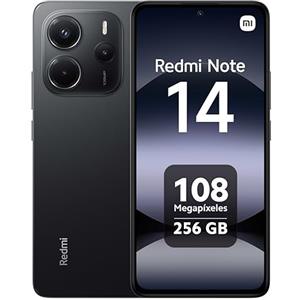 XIAOMI Redmi Note 14 - Smartphone de 8+256GB, Pantalla de 6.67 AMOLED FHD+ 120Hz, MediaTek Helio G99-Ultra, cámara de 108MP, TurboCharge 33W, 5500 mAh, Cargador no Incluido, Negro (Versión ES)