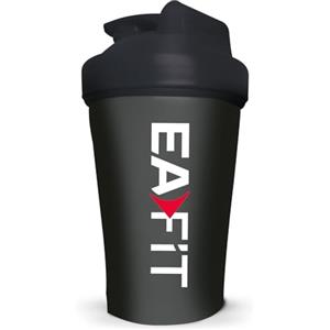 EAFIT Shaker Proteine 400 ml Nero Trasparente - Borraccia Graduata Senza BPA con Mixer in Acciaio - Per Whey Protein, Creatina, Pre Workout - Shaker Palestra Portatile Anti-Perdita per Sport e Fitness