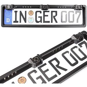 LEOVIN PORTATARGA CON TELECAMERA POSTERIORE 8 LED E SENSORI DI PARCHEGGIO 170° AUTO VIDEOCAMERA DVR