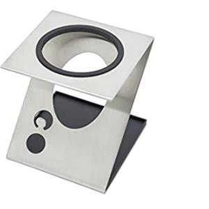 Levivo Portabottiglie, Portagocce Gasatore in Vetro & Pet, incl. Vaschetta Raccogli Gocce, Intelligente Design A Z, per 1 Bottiglia, Acciaio Inox, plastica ABS, Argento