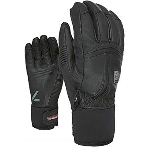 Level off Piste - Guanti Invernali da Uomo, in Pelle, Nero, 10,5/3XL
