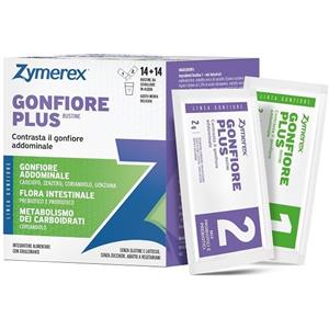 Zymerex Gonfiore Plus - Integratore Alimentare con Prebiotici e Probiotici per Contrasto al Gonfiore Addominale - 28 Bustine