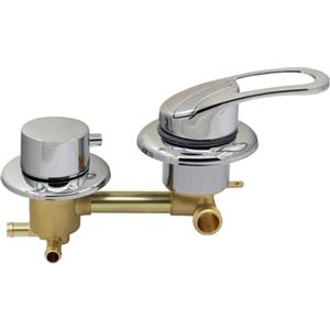 oomvarmer Miscelatore doccia incasso con deviatore per cabina doccia valvola 2 3 4 5 vie deviatrice in ottone cromato a parete per bagno rubinetto monocomando da muro cartuccia acqua manuale per wc (3 vie 10cm)