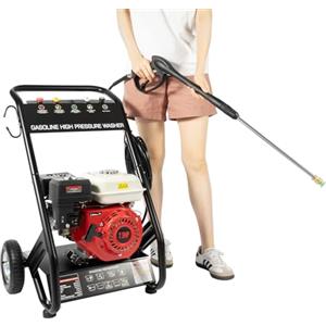 Legwfdthy Idropulitrice Professionale Motore A Benzina, Riflettore Vapore In Rame Design Contemporaneo Con Base Antiscivolo Tre Tubi Flessibili Lunghi Cinque Ugelli Intercambiabili