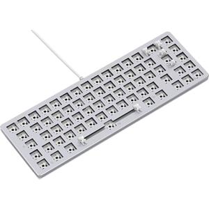 Glorious Gaming GMMK 2 Compact 65% Barebones (solo struttura) - Struttura per tastiera da gaming meccanica, TKL compatta (65%), alluminio, personalizzabile, RGB, layout internazionale / ISO - Bianco