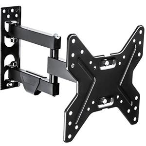 Tectake Supporto universale staffa parete muro TV LCD TFT LED inclinabile e girevole Vesa 75X75 fino 200X200 portata massima: 50 kg 17-42" distanza dalla parete 5-36cm