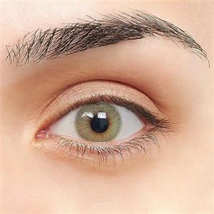 Lentes de Contacto VIP Funk VIP lenti a contatto colorate Verde Oliva dal design super realistico 2 lenti a contatto Annuali senza gradazione + kit con astuccio, pinzette e ventosa in silicone