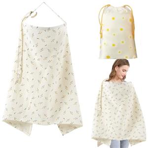 KAMHBE Copri Seno Allattamento Grembiule per Allattamento Morbido e Traspirante 360°C di copertura Coperta per Allattamento (Fiore)