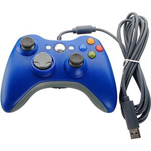 ameego Xbox 360 Game Controller USB Wired Gamepad Game Joystick Joypad for Microsoft & Windows PC (Blue)