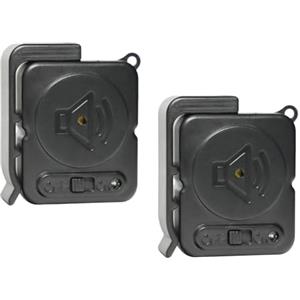 Mengshen Allarme maniglia 2 Pack, 120dB sensore di vibrazione rilevamento porta finestra aperta allarme antifurto protezione fai da te per la casa sicurezza viaggi hotel (nero)
